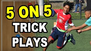 5 on 5 Flag Football Trick Plays [upl. by Arreic870]