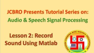 L002 Record VoiceSound in matlab [upl. by Codd185]