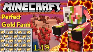 High Efficiency Gold XP Farm  Minecraft 119 Tutorial [upl. by Buke]