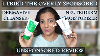 DERMAVIVE HYDRA CLEANSER amp NEUTRIDERM MOISTURIZER REVIEW  UNSPONSORED HONEST REVIEW [upl. by Norra]