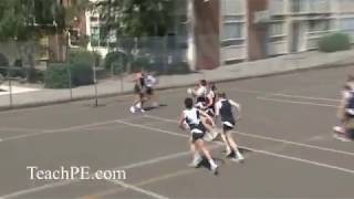 Netball Drill  Attack  4v4 Centre Pass 1 [upl. by Llednek294]