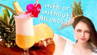 PIÑA COLADA  How to Make a Pina Colada NonAlcoholicAlcoholic [upl. by Eglantine]