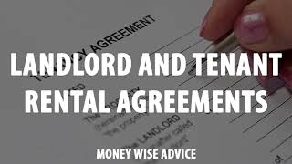 Landlord And Tenant Rental Agreements [upl. by Airuam679]