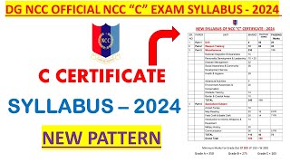 🔴 NCC New OMR Syllabus  2024  NCC C Certificate New Syllabus 2024  NCC C Exam OMR Syllabus Hindi [upl. by Nahtonoj]