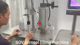 Customized BOV Bag On Valve Semi Automatic Aerosol Liquid Filling Machine [upl. by Nagirrek168]