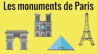 5 monuments célèbres de Paris en français avec soustitres français et anglais FLE – culture 1 [upl. by Eiddet745]