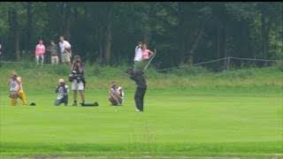 Unbelievable golf shot  Albatross on the 18th hole [upl. by Neirrad]