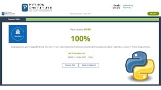 Cisco Python Essentials Final Test Answers  💯 Correct Answers✅ PE Final Test AnswersPCAP Ans [upl. by Dever]