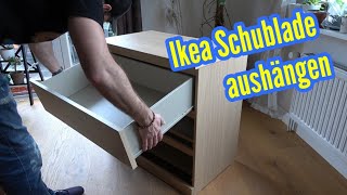 IKEA Schublade ausbauen Schubladen aushängen herausnehmen Ikea [upl. by Howarth]