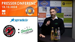 18102024  Pressekonferenz  EHF Passau Black Hawks vs Bietigheim Steelers [upl. by Evetta70]