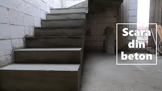 Scara balansata din betonConcrete staircase [upl. by Leahcym351]