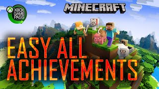 Minecraft  Easy All Achievements World Guide amp DLC  Xbox Game Pass [upl. by Nalyr659]