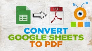 How to Convert Google Sheets to PDF using Google Drive [upl. by Efram]