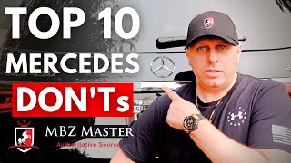 TOP 10 Mercedes DONTs 🛑 Tips amp Tricks [upl. by Vanni]