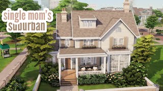 single moms suburban \\ The Sims 4 speed build [upl. by Lunneta]