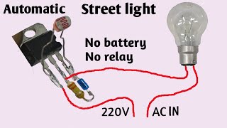 Automatic street light  Light sensor  Street light without battery and relay [upl. by Roel326]