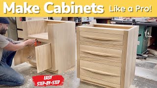 Build Cabinets The Easy Way  Natural Wood Cabinets [upl. by Lilithe]