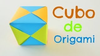 ⏭️ Cubo de Origami CUBO DE PAPEL ⏮️ Origami Modular FACIL  HaunterMake [upl. by Nnalyrehs]