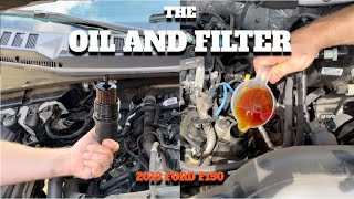 HOW TO DO AN OIL CHANGE AND FILTER REPLACEMENT FORD F150 20192021 [upl. by Aicetel]