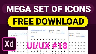 Download free set of icons Now google material icons UIUX Series 18 [upl. by Burlie]