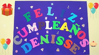 Cómo hacer un letrero de feliz cumpleaños  manualidades para cumpleaños  manualidades con foami [upl. by Salesin]