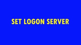 How to Change logonserver for your pc or server [upl. by Nibla]