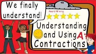 Understanding Contractions  Award Winning Contractions Teaching Video  Contractions in English [upl. by Yllier]