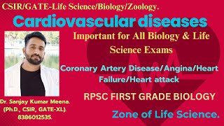 Cardiovascular diseases Important for All Biology amp Life Science Exams RPSC FIRST GRADE BIOLOGY [upl. by Venable]