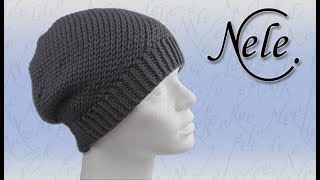 Mütze  Beanie stricken Strickmütze quotWindlingquot Abnahmen DIY Anleitung by NeleC [upl. by Ahsilra]