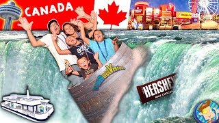 NIAGARA FALLS ON OUR HEAD Boat Ride amp White Water Rapids Trip to CANADA pt 2 FUNnel Vision Vlog [upl. by Libby]