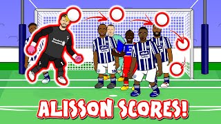 🤯ALISSON SCORES A GOAL🤯 Goalkeepers Attempt the Liverpool vs West Brom Header Alisson Becker [upl. by Ettelracs]