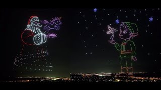 Happy Holiday Drone Light Show 2025  LunaLite [upl. by Skyler]