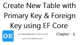 Chapter 6  Create Table in SQL with Foreign Key using Entity Framework Code First in NET Core API [upl. by Paza]