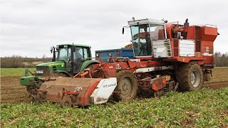 1991 Matrot M41 Electronic sugar beet harvester  Classic farm machinery  John Deere 6430 [upl. by Ardath]