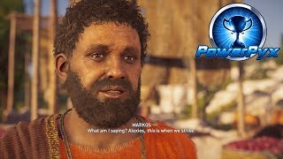 Assassins Creed Odyssey  Markoss Questline Walkthrough Everybody Benefits Trophy  Achievement [upl. by Nirhtak]