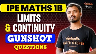 IPE Maths 1B  Limits amp Continuity  LAQs  Pakka Gunshot Questions  IPE Maths  IPE 202425 [upl. by Aizat298]