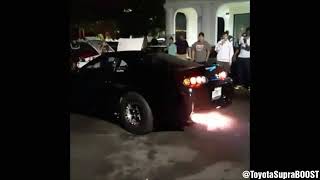 TOYOTA SUPRA fire shots compilation [upl. by Uttica191]