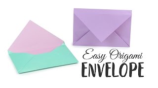 Super Easy Origami Envelope Tutorial  DIY  Paper Kawaii [upl. by Shel416]