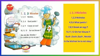 1 2 3 NICOLAS SONG IN ENGLISH l LEARN FRENCH NUMBERS l french numbers [upl. by Olegnalehcim]