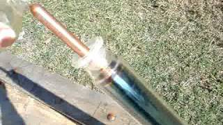 Finished evacuated tube heat pipe in the sun [upl. by Brew]