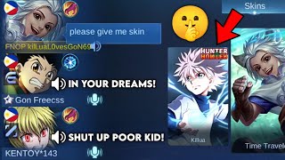 HARITH quotNO SKINquot PRANK IN RANK GAME🤫 I met real Hunter X Hunter Skins🤯 they bash me not until [upl. by Sussman546]