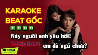 KARAOKE  Beat Gốc  Ngủ Ngon Nhé Vợ Tương Lai  Duy Tuyên  TONE NAM [upl. by Llyrrad]