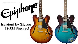 Epiphone quotInspired By Gibsonquot ES335 Figured Top Guitar  AmericanMusicalcom [upl. by Ephrem]