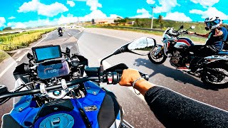 BMW R1250 vs AFRICA TWIN 1000  QUAL O DESEMPENHO [upl. by Tennes]