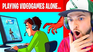 I was playing Videogames ALONE then THIS happened True Story Animation [upl. by Siurtemed]