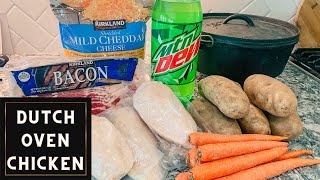 DUTCH OVEN CHICKEN  EASY DINNER RECIPE [upl. by Lenette]