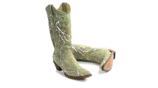 Corral Boots Green Lightning Cowboy Boots  Leather Snip Toe For Women [upl. by Hahseram]