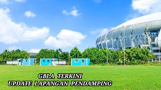 MULAI MENGHIJAU RUMPUT LAPANG PENDAMPING STADION GBLA  UPDATE TERKINI GBLA [upl. by Aleehs]