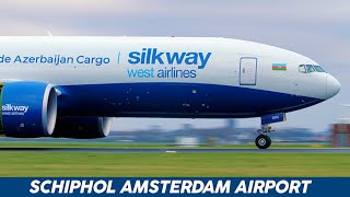 Polderbaan Landings at Amsterdam Schiphol Airport 4K [upl. by Nickles]