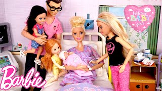 Barbie amp Ken Doll Family Have a New Baby Story [upl. by Roosnam841]